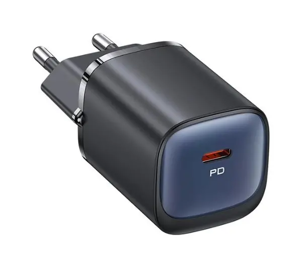 USAMS 30W GaN USB-C Fast Charging HC Series Czarny