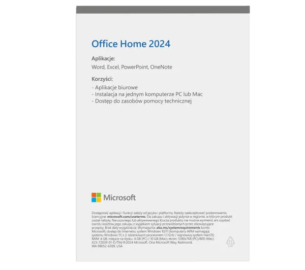 Microsoft Office Home 2024 Box - Kup na Raty - RRSO 0%