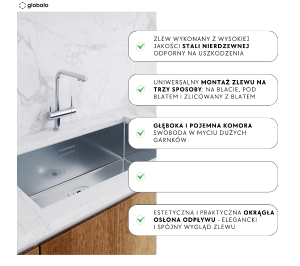 Globalo Riwolo 70.1 Stalowy Inox - TRZECI -55%, ALBO 5-TY ZA 1ZŁ - Kup na Raty - RRSO 0%
