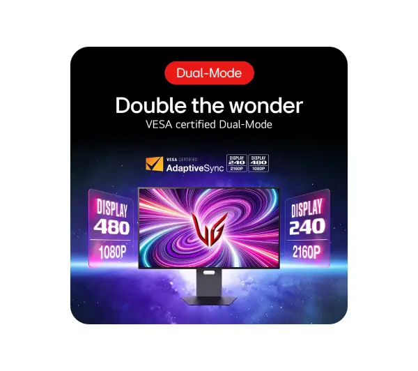 LG UltraGear 32GS95UV-B 31,5" 4K OLED Dual Mode 240Hz/480Hz 0,03ms Gamingowy - Kup na Raty - RRSO 0%