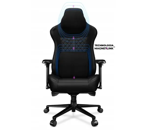 Yumisu 2052 Magnetic Biurowy do 180kg Skóra ECO Czarny - Kup na Raty - RRSO 0%