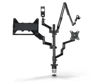 Hama 4663 Monitor Holder for Streaming Setup Wielofunkcyjny Dla Influencera 4 Ramiona Czarny - Kup na Raty - RRSO 0%
