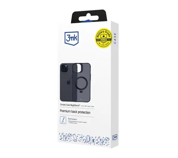 3mk Smoke Case MagStand do iPhone 15 Plus Czarny