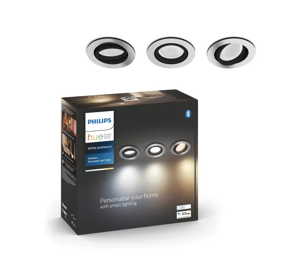 Inteligentne oświetlenie - Philips Hue White Ambiance Milliskin 3szt. Biały