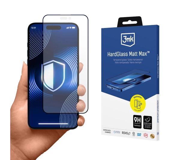 3mk HardGlass Matt Max do iPhone 16 Pro Max