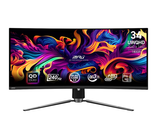 MSI MPG 341CQPX QD-OLED 34" UWQHD 240Hz 0,03ms Zakrzywiony Gamingowy