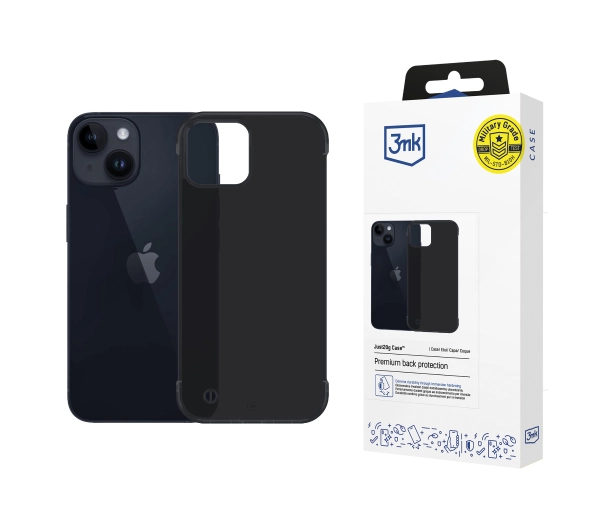 3mk Just20g Clear Case do iPhone 15 Plus Czarny