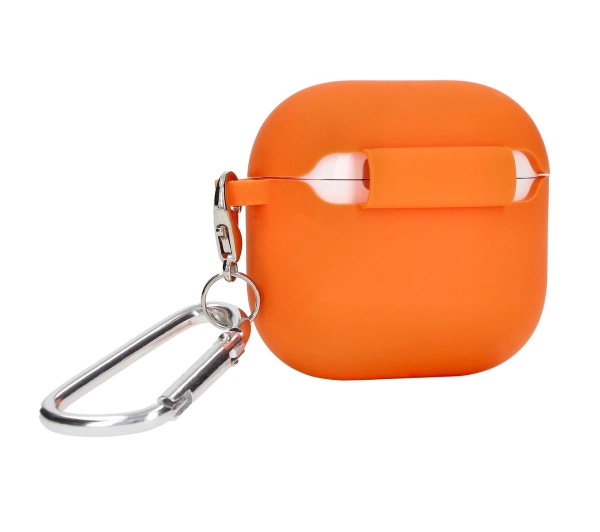 Bizon Case Headphone Silicone do AirPods 4 Pomarańczowy