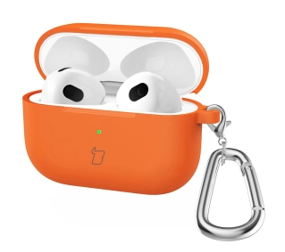 Bizon Case Headphone Silicone do AirPods 4 Pomarańczowy