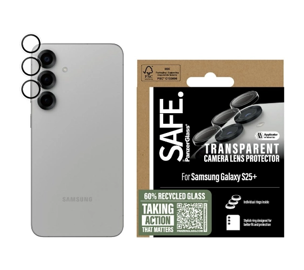 PanzerGlass SAFE Rings Lens Protector do Galaxy S25 Plus Przezroczysty