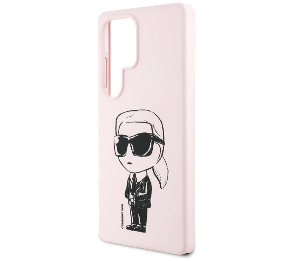 Karl Lagerfeld Silicone Graffiti Ikonik Printed Logo MagSafe do Galaxy S25 Ultra Różowy