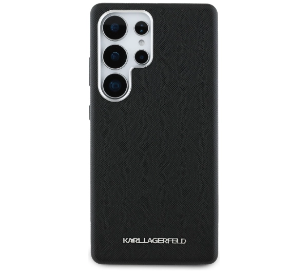 Karl Lagerfeld Saffiano Full Wrapped Elongated Metal Logo MagSafe do Galaxy S25 Ultra Czarny