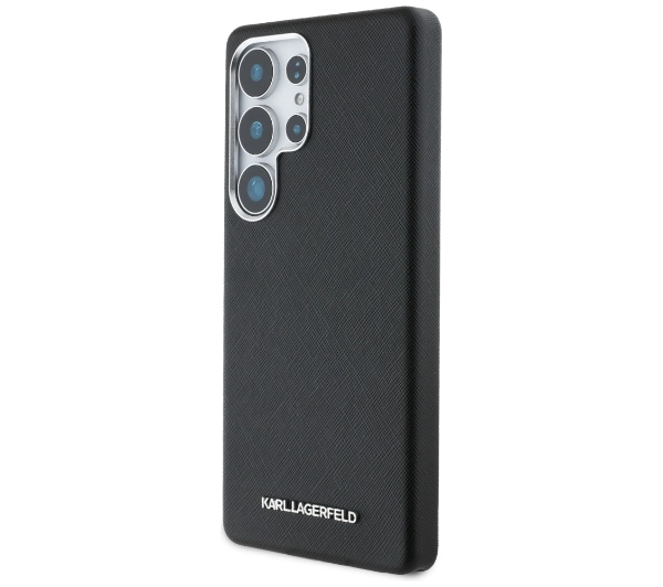 Karl Lagerfeld Saffiano Full Wrapped Elongated Metal Logo MagSafe do Galaxy S25 Ultra Czarny