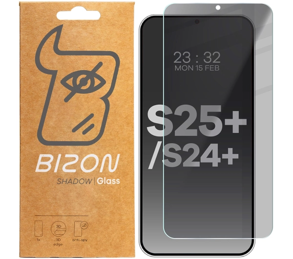 Bizon prywatyzujące Clear Shadow do Galaxy S25 Plus/S24 Plus Przyciemniane