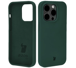 Bizon Silikonowe Soft do iPhone 14 Pro Ciemnozielony