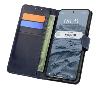 Bizon z klapką Pocket do Xiaomi 14T Granatowy
