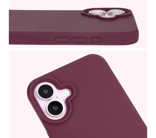 Bizon Silikonowe Soft do iPhone 16 Ciemno-fioletowy