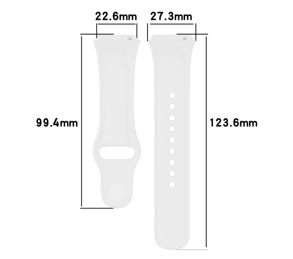Bizon Strap Watch Dots do Xiaomi Redmi Watch 3 Active Biały