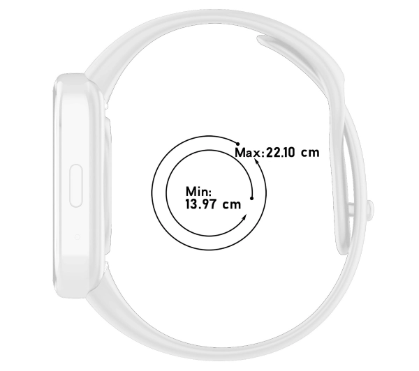 Bizon Strap Watch Dots do Xiaomi Redmi Watch 3 Active Biały