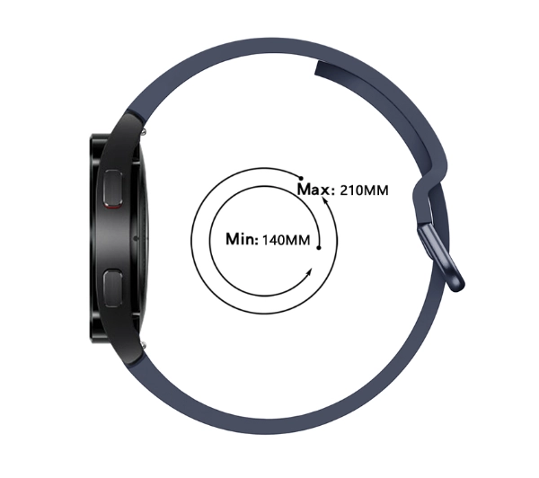 Bizon Strap Watch Silicone do Galaxy Watch 20mm Granatowy
