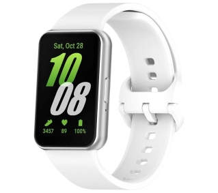 Bizon Strap Watch Silicone do Galaxy Fit 3 Biały