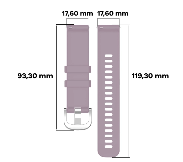 Bizon Strap Watch Silicone Pro T QuickRelease 18mm Jasnofioletowy