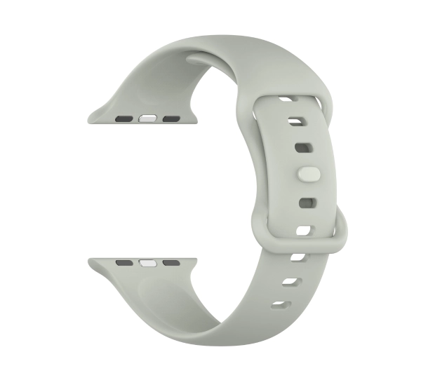 Bizon Strap Watch Silicone S do Apple Watch 44/45/46/49mm Jasno-szary