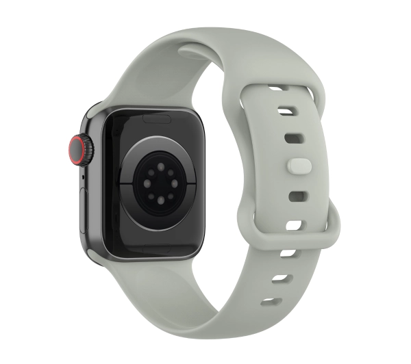 Bizon Strap Watch Silicone S do Apple Watch 44/45/46/49mm Jasno-szary