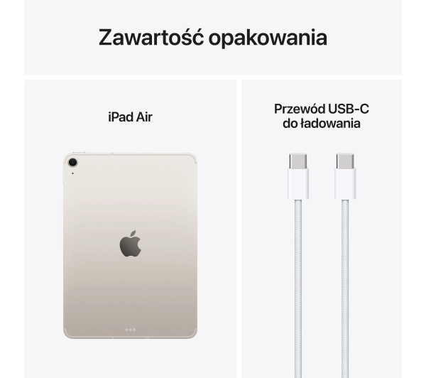 Apple iPad Air 11" M3 7 gen. 2025 128GB Wi-Fi Cellular 5G Księżycowa poświata - Kup na Raty - RRSO 0%