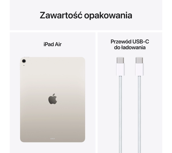Apple iPad Air 13" M3 7 gen 2025 128GB Wi-Fi Księżycowa poświata - Kup na Raty - RRSO 0%