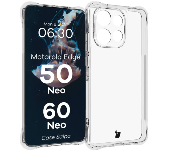 Bizon Elastyczne Salpa do Motorola Edge 50 Neo/60 Neo Przezroczysty