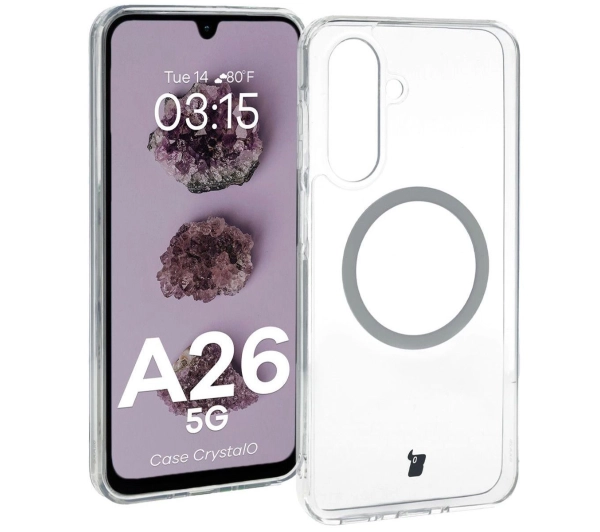 Bizon CrystalO z MagSafe do Galaxy A26 5G Przezroczyste