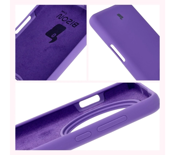 Bizon Silikonowe Soft do Oppo Find X8 Pro Fioletowy