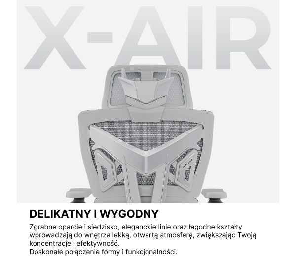 Anda Seat X-Air Pro XL Gamingowy do 120kg Tkanina Szary - Kup na Raty - RRSO 0%
