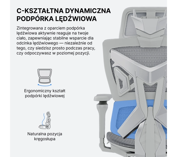 Anda Seat X-Air Pro XL Gamingowy do 120kg Tkanina Szary - Kup na Raty - RRSO 0%