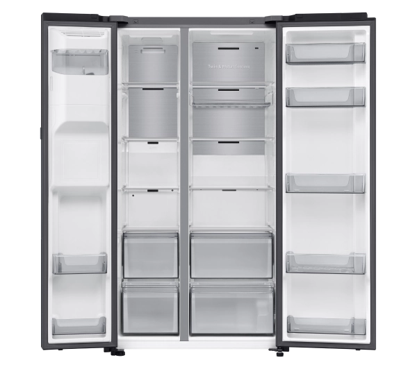 Samsung SBS RS80F66KCFEO Funkcje AI Auto Open Pełny No Frost 178,4cm Dystrybutor wody Zdalne sterowanie Grafitowa stal - TRZECI -55%, ALBO 5-TY ZA 1ZŁ - Kup na Raty - RRSO 0%
