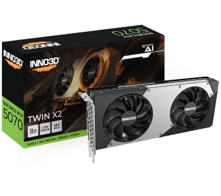Inno3D GeForce RTX 5070 Twin X2 OC 12GB GDDR7 192bit DLSS 4 - Kup na Raty - RRSO 0%