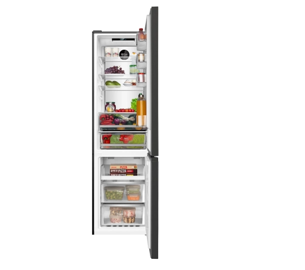 Amica FK3706E.2DFZXC (D) Pełny No Frost 200cm Komora świeżości Czarny Inox - Kup na Raty - RRSO 0%