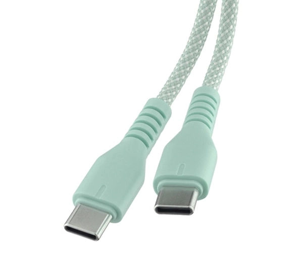 QUALO USB-C do USB-C 1,5m 3A Miętowy