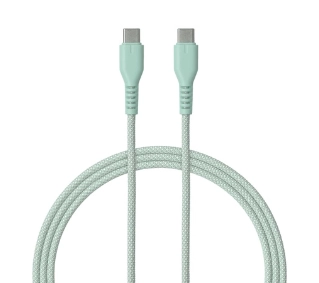 QUALO USB-C do USB-C 1,5m 3A Miętowy