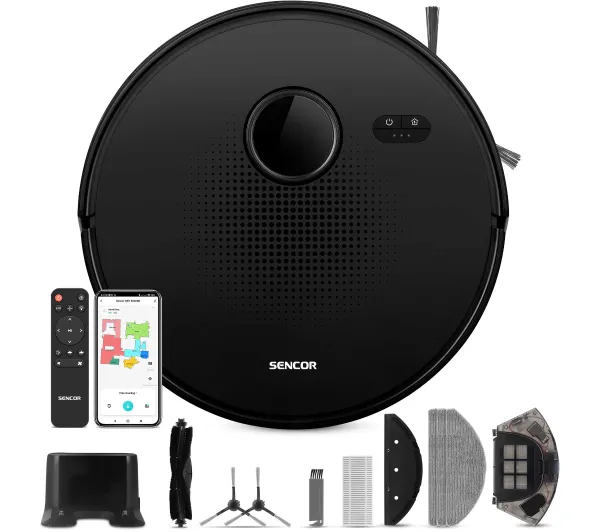 Roboty sprzątające - Sencor SRV 9020BK Funkcja mopowania Tworzenie mapy pomieszczenia 60dB