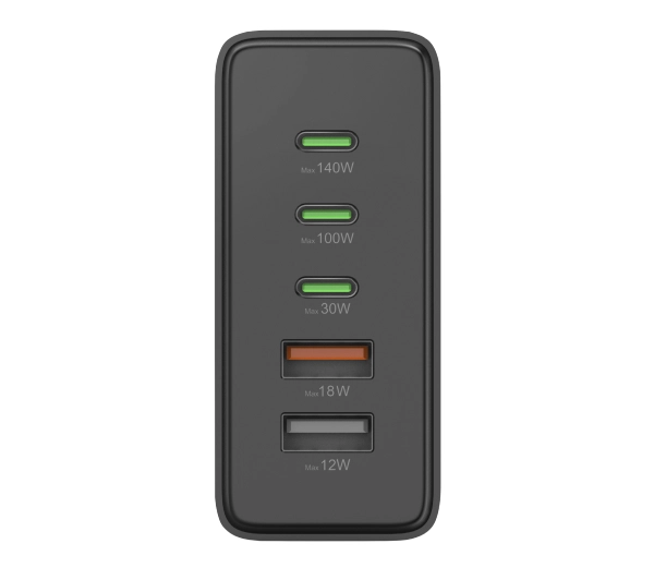 Hama 201978 140W 3x USB-C, 2x USB-A Czarny