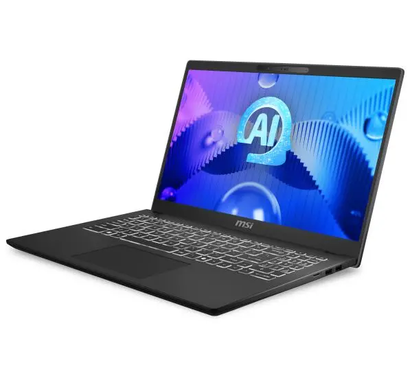MSI Modern 15 H AI C1MOG-210PL 15,6" Ultra 5 125H 16GB RAM 512GB Dysk SSD Win11 Czarny Funkcje AI - Kup na Raty - RRSO 0%