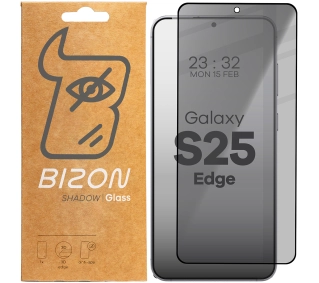 Bizon prywatyzujące pełne Edge Shadow do Galaxy S25 Edge przyciemniane