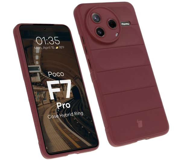 Bizon Tur do Xiaomi Poco F7 Pro Burgundowy