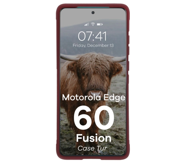 Bizon Tur do Motorola Edge 60 Fusion Burgundowy