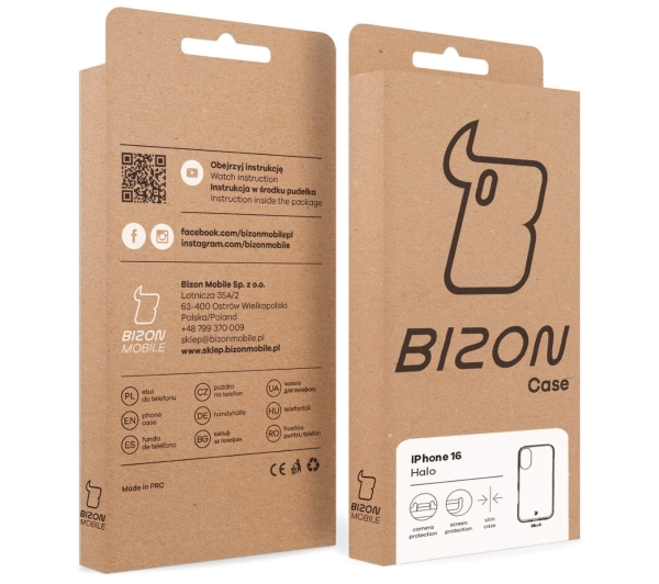 Bizon Halo do iPhone 16 Czarny