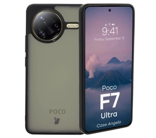 Bizon Angelo do Xiaomi Poco F7 Ultra przydymione z Czarną ramką