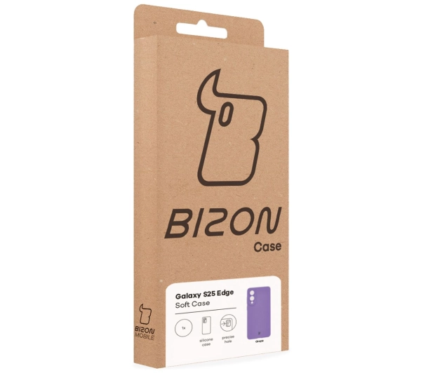 Bizon Silikonowe Soft do Samsung Galaxy S25 Edge Ciemnofioletowy