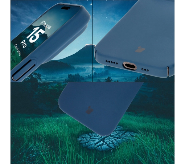 Bizon Łupka do iPhone 15 Pro Niebieski
